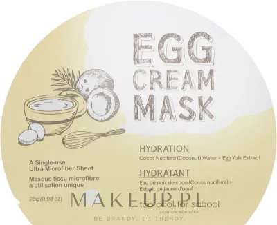 Too Cool For School Egg Cream Mask Hydration — увлажняющая тканевая маска с яичным желтком, 5 х 28 г