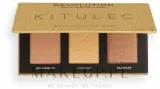 Набор палеток хайлайтеров Makeup Revolution Kitulec #GlowKitulca Highlighter Palette для лица и тела, база и топпер, 2 х 7,5 г — фото 6