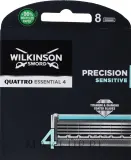 Сменные кассеты для бритвенного станка Wilkinson Sword Quattro Titanium Sensitive с четырьмя лезвиями, 8 шт — фото 1