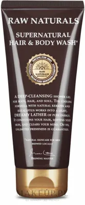 Очищающий гель для душа для тела и волос Recipe For Men RAW Naturals Supernatural Hair & Body Wash, 200 мл