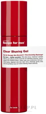 Гель для бритья Recipe For Men Clear Shaving Gel успокаивающий, 100 мл