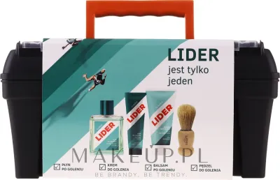 Lider Classic Tool Box набор для бритья: лосьон после бритья 100 мл, крем для бритья 65 г, бальзам после бритья 100 мл, помазок, футляр, мужской подарочный набор