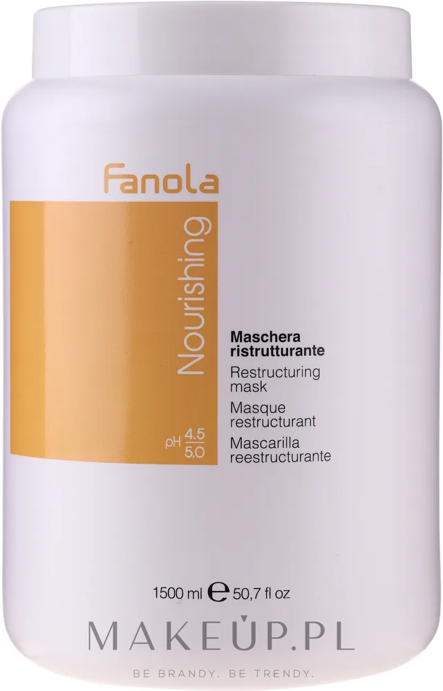 Маска для волос Fanola Nourishing Restructuring Mask ревитализирующая, питательная, для сухих и ломких волос, 1500 мл
