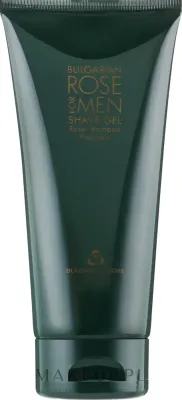 Гель для бритья Bulgarian Rose For Men Shave Gel с розовым маслом, прозрачный, для мужчин, 200 мл