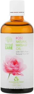 Масло для массажа Bulgarian Rose Herbal Care Роза, с маслом шиповника, 100 мл