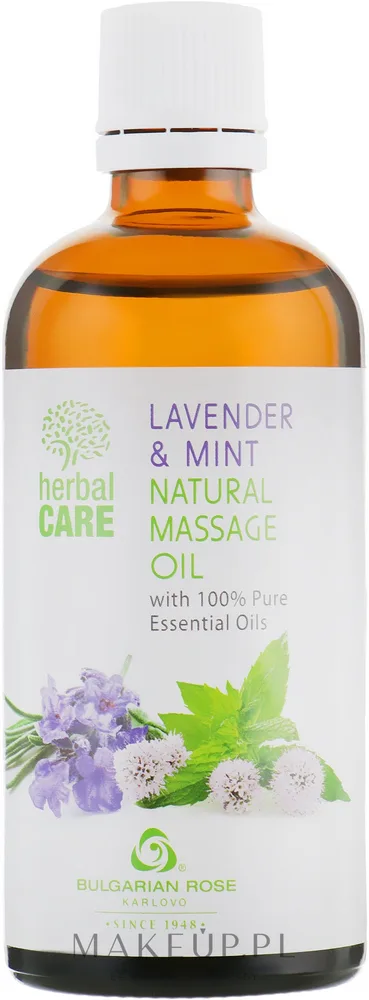 Масло для массажа Bulgarian Rose Herbal Care Natural Massage Oil Лаванда и мята, 100 мл