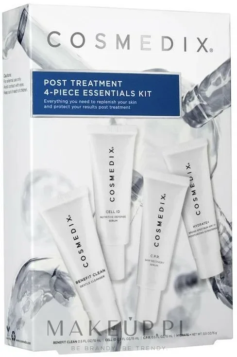 Cosmedix Post Treatment 4-Piece Essential Starter Kit набор для лица крем SPF 17 две сыворотки и средство для умывания по 15 мл