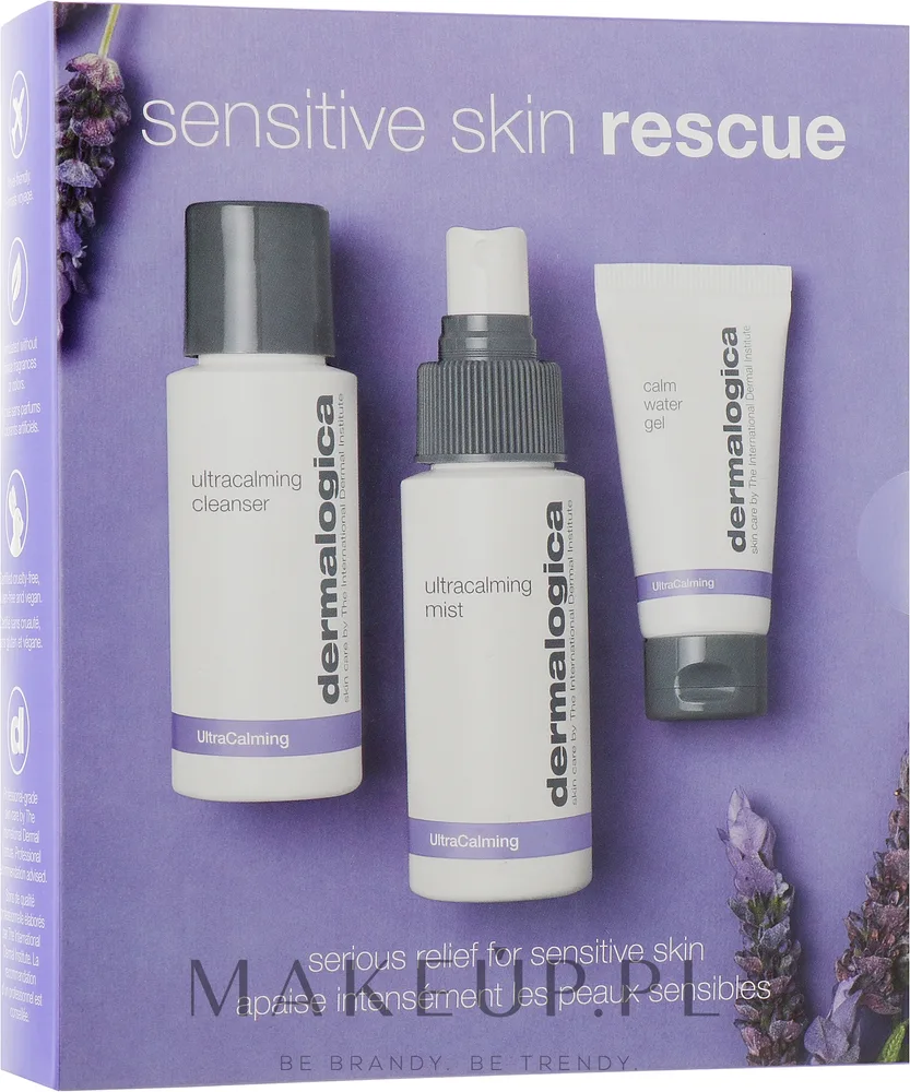 Dermalogica UltraCalming Sensitive Skin Rescue набор для чувствительной кожи гель 50 мл + спрей 50 мл + гель 15 мл, успокаивающий уход дорожный формат