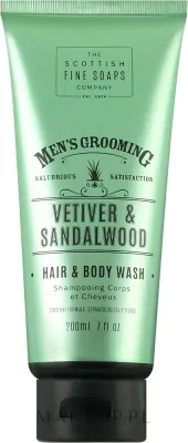 Scottish Fine Soaps Men's Grooming шампунь и гель для душа 2 в 1 мужской, ветивер и сандаловое дерево, 200 мл