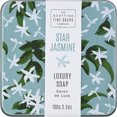Мыло кусковое Scottish Fine Soaps Star Jasmine жасмин в жестяной банке, 100 г