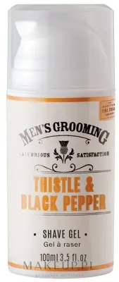 Гель для бритья Scottish Fine Soaps Men’s Grooming Thistle и Black Pepper, с алоэ и расторопшей, 100 мл