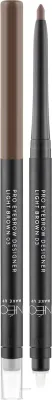 Карандаш для бровей NEO Make Up Pro Eyebrow Designer, с силиконовой щёточкой, пудровый финиш, 0,3 г