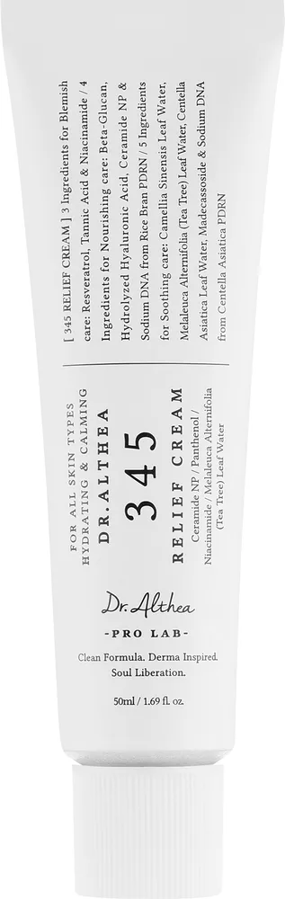 Dr Althea Dr. Althea 345 Relief Cream - Крем для лица Dr. Althea 345 Relief восстанавливающий центелла церамиды 50 мл