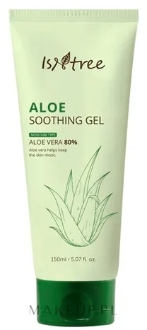 Успокаивающий гель для лица Isntree Aloe Soothing с 80% экстракта алоэ и гиалуронатом 150 мл