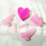 Набор силиконовых банок Crystallove Crystalcup For Face & Body Rose Set для массажа лица и тела — фото 4