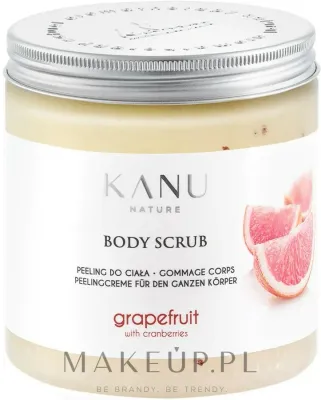 Kanu Nature скраб для тела солевой Грейпфрут с клюквой 350 г, двухфазный пилинг с маслом подсолнечника