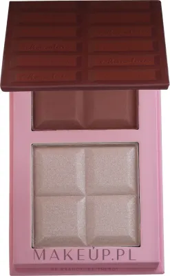Палетка для контуринга лица I Heart Revolution Chocolate Contour Bar, хайлайтер и матирующая пудра, 9 г