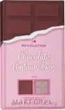 Палетка для контуринга лица I Heart Revolution Chocolate Contour Bar, хайлайтер и матирующая пудра, 9 г, оттенок Light — фото 2