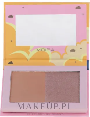 Бронзер для лица Moira Golden Rays Bronzed Goddess Duo, два оттенка, матовый и мерцающий, 7,5 г