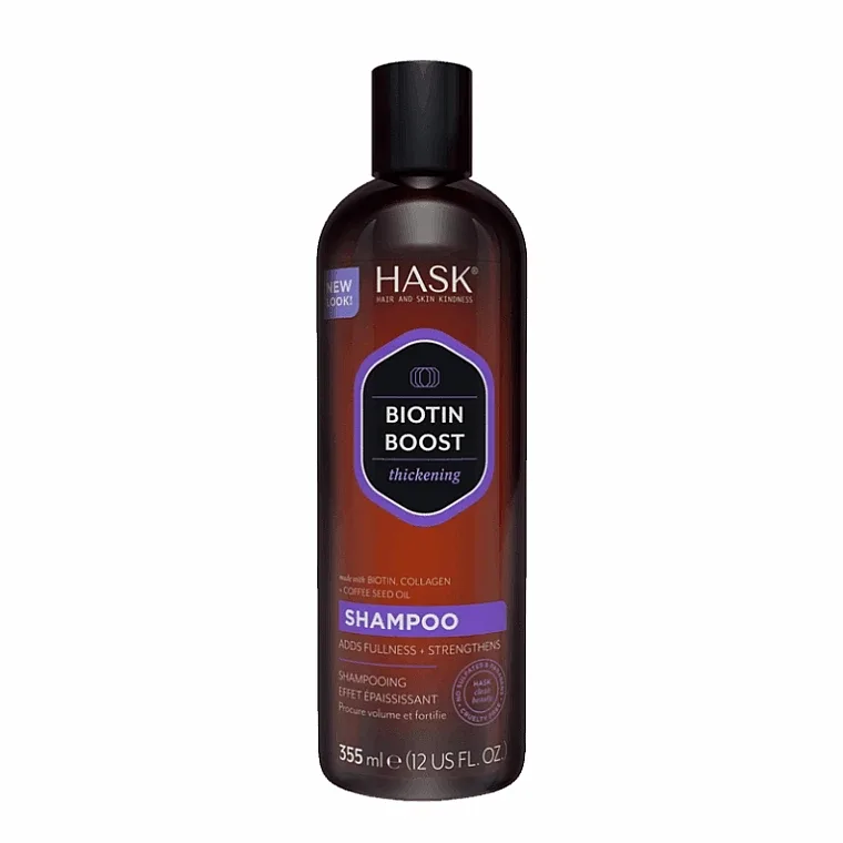 Шампунь Hask Biotin Boost загущающий с биотином и коллагеном для тонких волос 355 мл