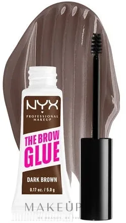 Гель для бровей NYX Professional Makeup The Brow Glue Instant Brow Styler клей-гель, с эффектом ламинирования, 5 г, оттенок 04 - Dark Brown
