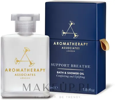 Aromatherapy Associates Support масло для ванны и душа Breathe 55 мл, с эфирными маслами эвкалипта, мяты и чайного дерева