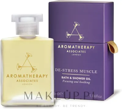 Aromatherapy Associates De-Stress Muscle Bath and Shower Oil масло для ванны и душа расслабляющее 55 мл, с розмарином, имбирем и можжевельником