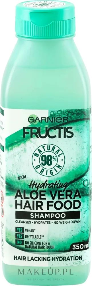 Шампунь для волос Garnier Fructis Aloe Vera Hair Food Shampoo увлажняющий, с алоэ