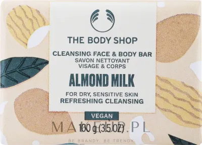 The Body Shop Almond Milk and Honey мыло туалетное твёрдое миндальное молочко и мёд 100 г, мягкое мыло для сухой и чувствительной кожи