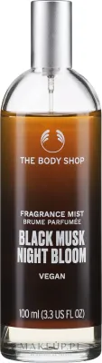 The Body Shop Black Musk Night Bloom мист для тела парфюмированный 100 мл, спрей для тела с ароматом мускуса и ванили