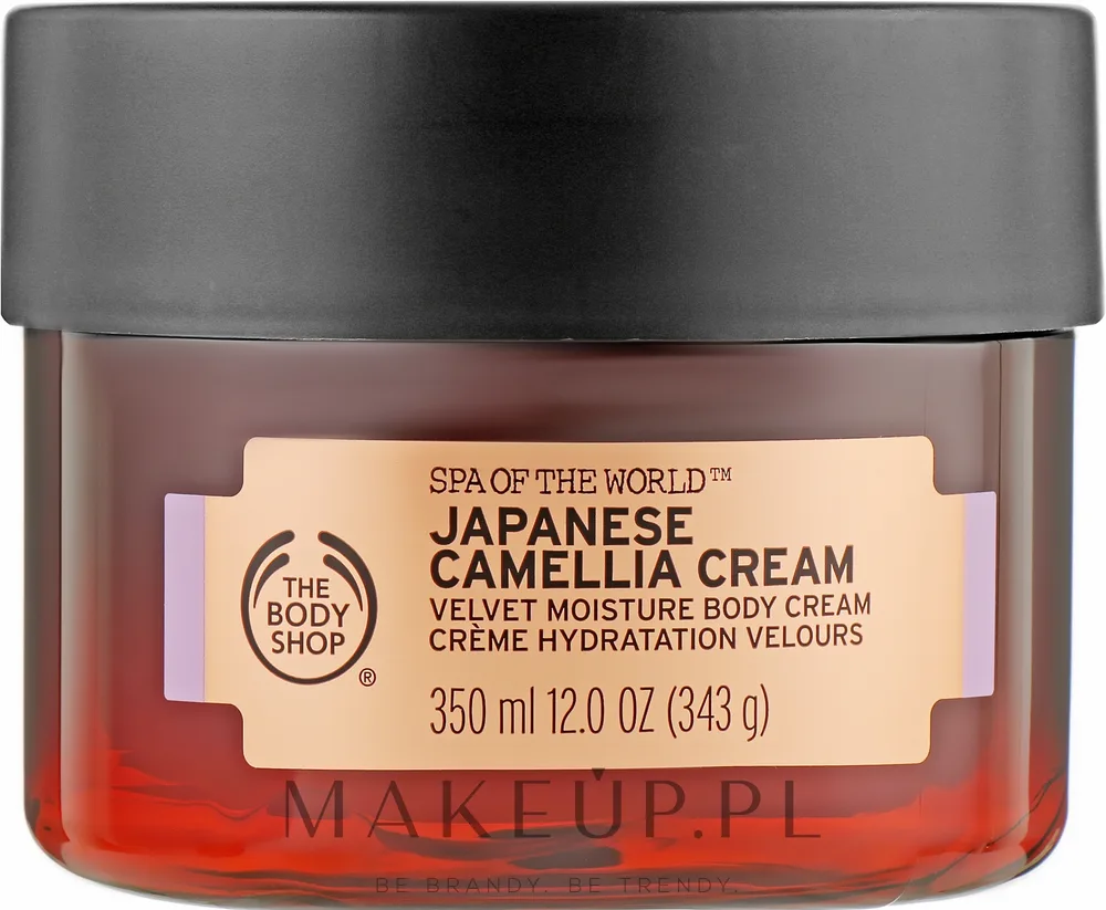 The Body Shop Spa Of The World крем для тела увлажняющий Japanese Camellia Cream Velvet Moisture, с маслом камелии и маслом ши, 300 мл