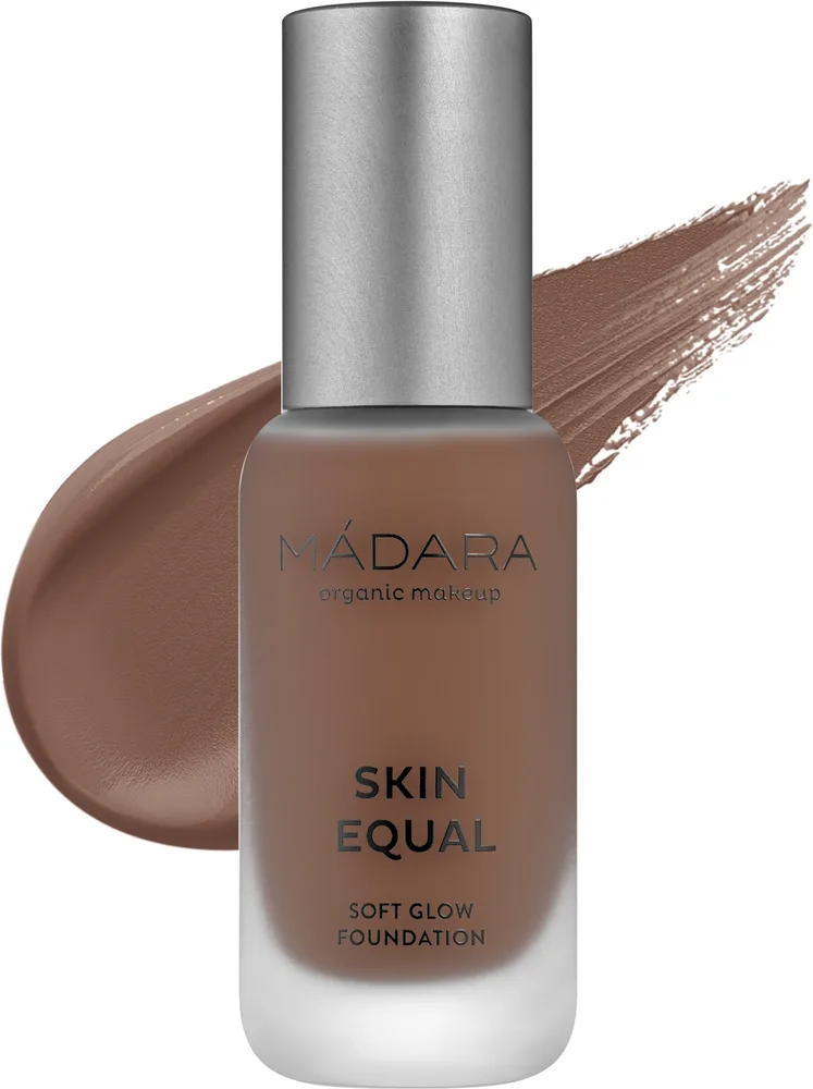 Тональная основа Madara Cosmetics Skin Equal Foundation сияющая, 30 мл, оттенок 90 - Chestnut