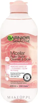 Вода мицеллярная Garnier Skin Active Micellar Rose Water с водой розы, для тусклой и чувствительной кожи, 400 мл