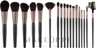 Набор кистей для макияжа Tools For Beauty MiMo Makeup Brush Black Set 18 шт