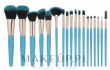 Набор кистей для макияжа Tools For Beauty MiMo Makeup Brush Blue Set 18 шт — фото 1
