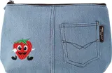 Косметичка Top Choice Motifs 94767 деним голубая с карманом 27х18х8 см — фото 1