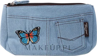 Косметичка Top Choice Motifs 94750 джинса голубая с карманом 25х14,5х7 см
