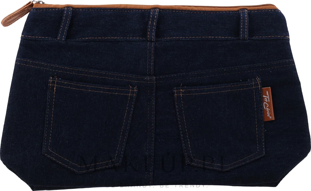 Косметичка Top Choice Real Jeans Denim 94583 джинса темно-синяя 32х21,5х8,5 см