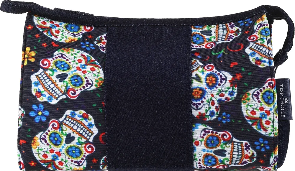 Косметичка Top Choice Skulls 96488 джинса принт черепа 23,5х16х9 см