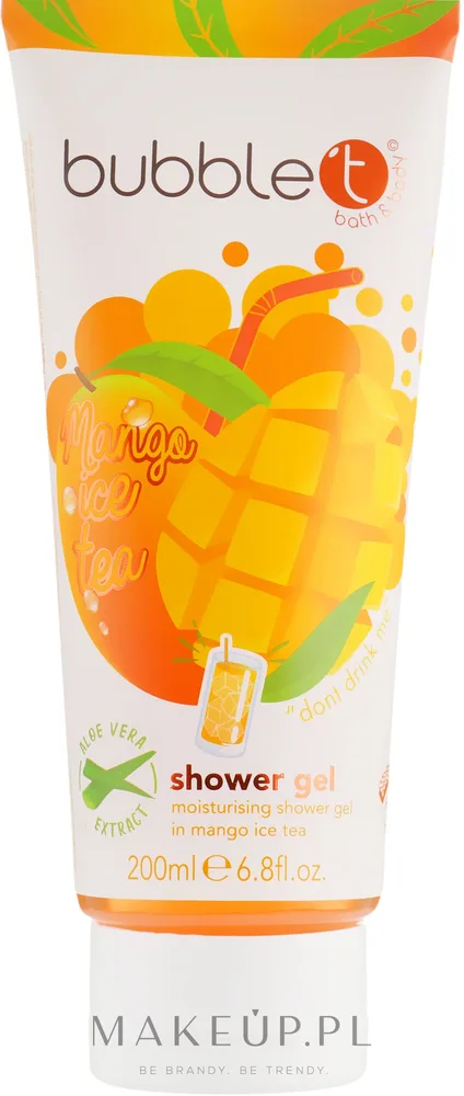 Увлажняющий гель для душа Bubble T Mango Ice Tea с манго и чаем, 200 мл