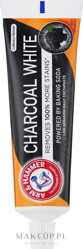 Arm & Hammer Arm & Hammer Charcoal White Toothpaste - Зубная паста отбеливающая Arm and Hammer Charcoal White Toothpaste с активированным углём и содой, 75 мл