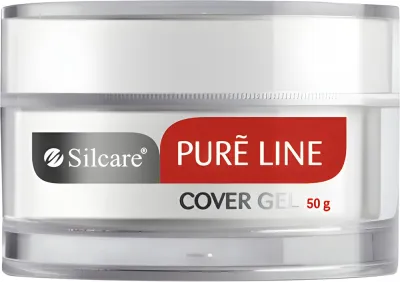 Гель для ногтей Silcare Pure Line Cover Gel строительный, натуральный розовый, покрывает всю пластину