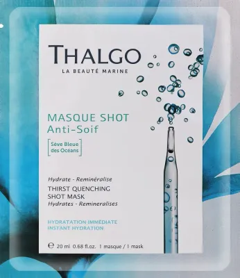 Thalgo Masque Shot Thirst Quenching Shot Mask — увлажняющая тонизирующая маска для лица, 20 мл
