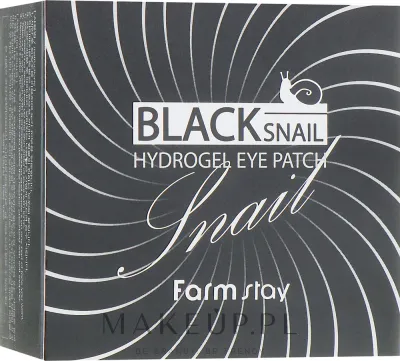 FarmStay Black Snail Hydrogel Eye Patch патчи для глаз гидрогелевые с муцином черной улитки 60 шт, уход за кожей под глазами от отечности и темных кругов