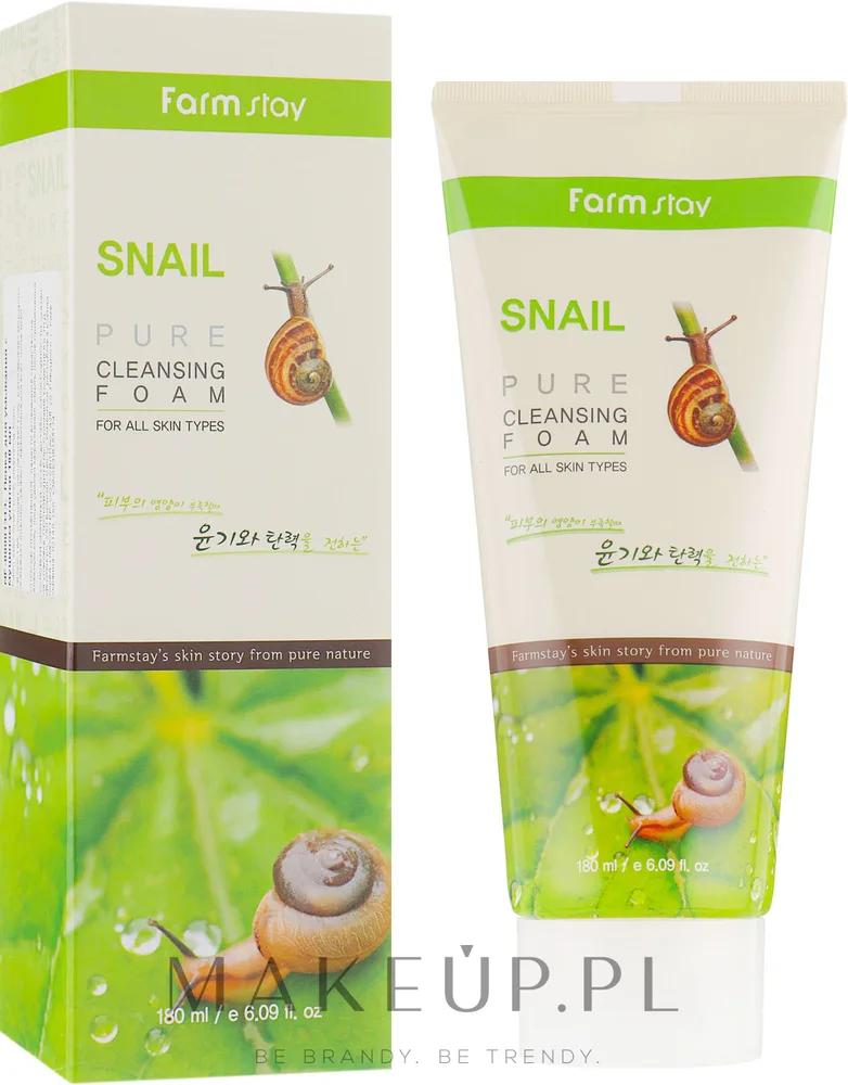 Пенка для умывания FarmStay Snail Pure Cleansing Foam очищающая, со слизью улитки, 180 мл