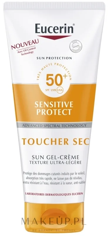 Гель-крем для лица солнцезащитный Eucerin Sun Sensitive Protect Dry Touch SPF50 матирующий 200 мл