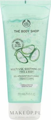 The Body Shop Aloe гель для лица и тела успокаивающий многофункциональный 200 мл, алоэ гель с пантенолом для чувствительной кожи