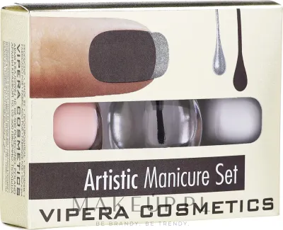 Набор лаков для ногтей Vipera Artistic Manicure Set, 3 лака по 5,5 мл, с шаблонами для маникюра