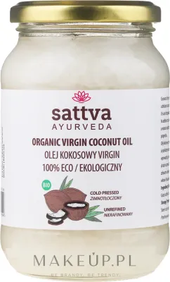 Масло кокосовое Sattva Coconut Oil для кожи, волос и кулинарии холодного отжима веганское 1000 мл