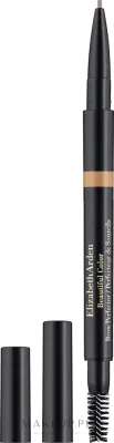Карандаш для бровей автоматический 3 в 1 Elizabeth Arden Beautiful Color Brow Perfector, со щёточкой и спонжем, 0,32 г